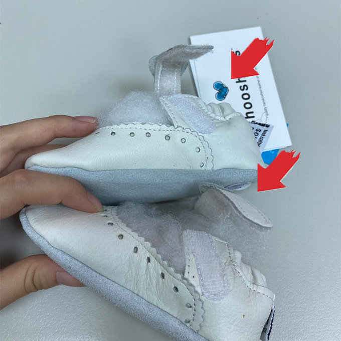 【福利品】英國 shooshoos 健康無毒真皮手工學步鞋/嬰兒鞋_白蝴蝶音樂盒 (SS102970) (M-8)