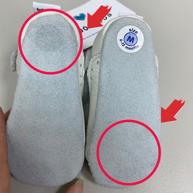 【福利品】英國 shooshoos 健康無毒真皮手工學步鞋/嬰兒鞋_白蝴蝶音樂盒 (SS102970) (M-8)