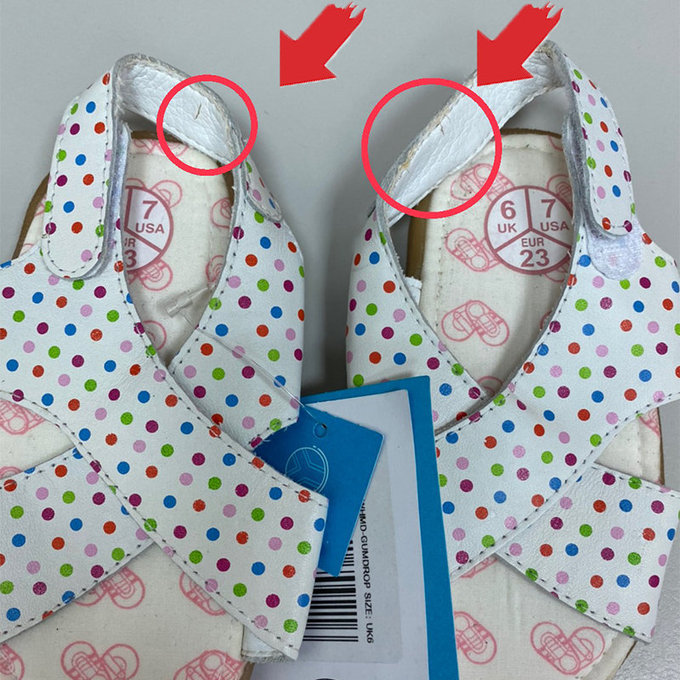 【福利品】英國 shooshoos 安全無毒真皮手工涼鞋/童鞋_多彩糖果交叉涼鞋_102450 (B-15)