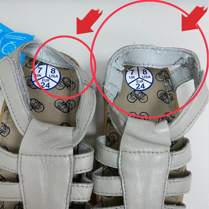 【福利品】英國 shooshoos 安全無毒真皮手工涼鞋/童鞋_灰色羅馬涼鞋(101090) (B-17)