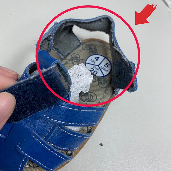 【福利品】英國 shooshoos 安全無毒真皮手工涼鞋/童鞋_時尚寶藍_102007 (B-20)