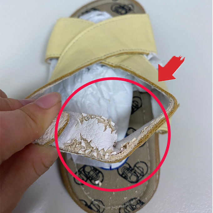 【福利品】英國 shooshoos 健康無毒真皮手工涼鞋/童鞋_檸檬黃交叉涼鞋 (B-24)