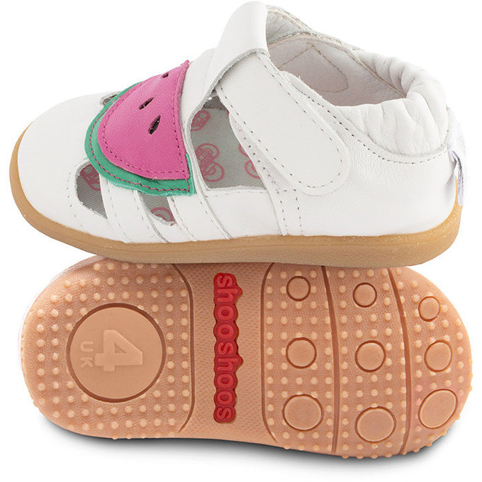 【福利品】英國 shooshoos 健康無毒真皮手工涼鞋/童鞋_西瓜片涼鞋(102020) (B-32)