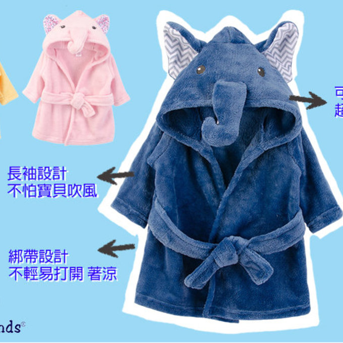 美國 luvable friends 嬰幼兒動物造型連帽浴巾/包巾 76x76cm_貓頭鷹博士_LF00451