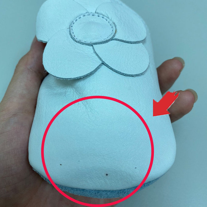 【福利品】英國 shooshoos 健康無毒真皮手工鞋/學步鞋/嬰兒鞋_純白冰雪花_101035  (A-45)