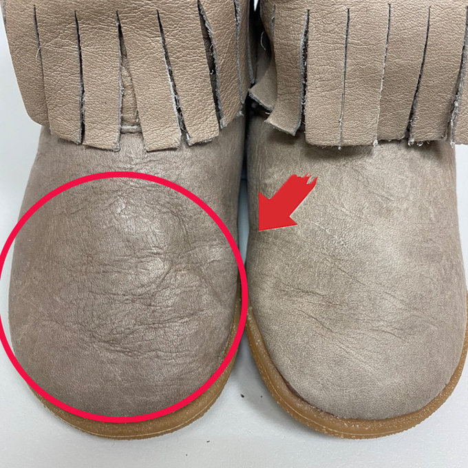 【福利品】英國 shooshoos 安全無毒真皮手工學步鞋/童鞋_大地色流蘇靴(22)