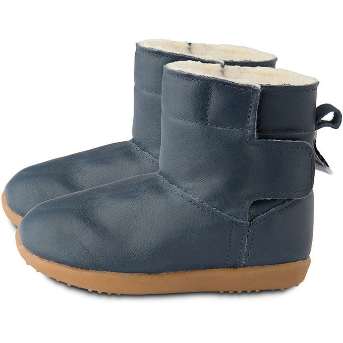 英國 shooshoos 健康無毒真皮手工童鞋/靴子_經典深藍_102761