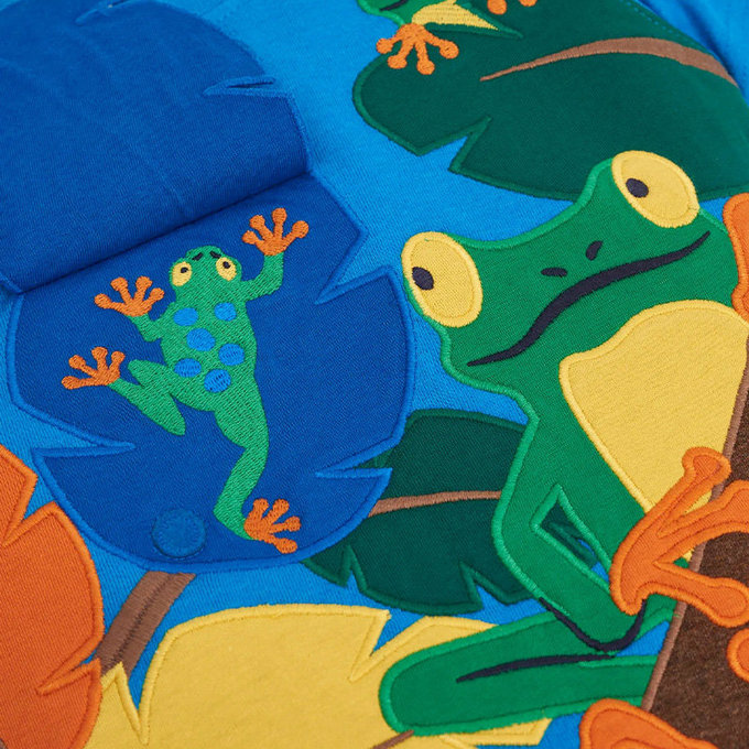 英國 JoJo Maman BeBe 超優質嬰幼兒/兒童100％純棉短袖上衣/T-shirt/動物T_淘氣樹蛙(JJH2906)