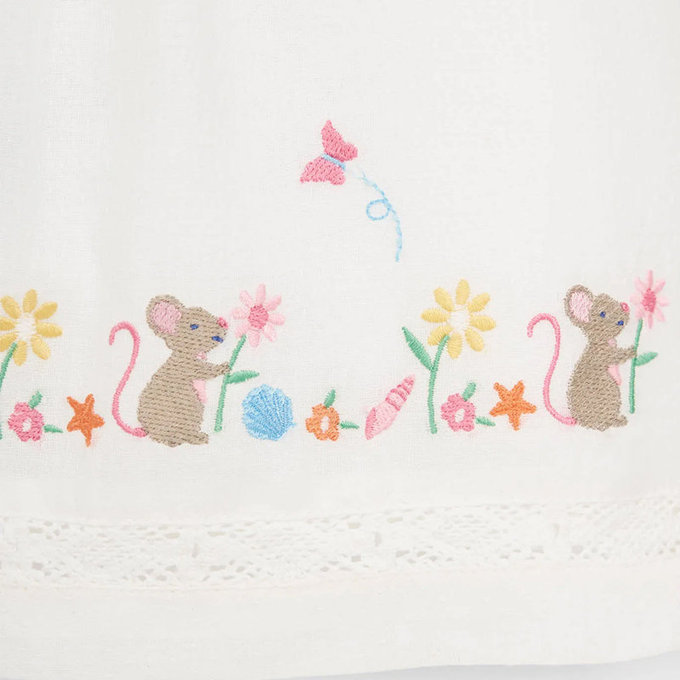 英國 JoJo Maman BeBe 超優質嬰幼兒/兒童100% 純棉短袖上衣_甜美鼠寶(JJH2963)