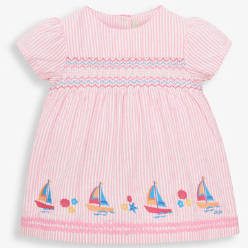 英國 JoJo Maman BeBe 超優質嬰幼兒/兒童100% 純棉短袖上衣_粉嫩海洋(JJH2964)-