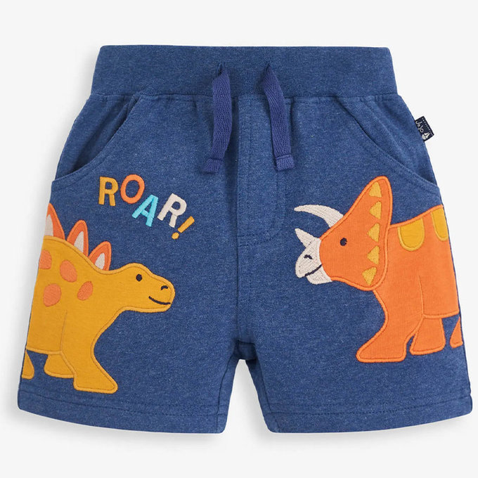 英國 JoJo Maman BeBe 超優質嬰幼兒/兒童100% 純棉綁繩短褲_恐龍寶貝(JJH2781)