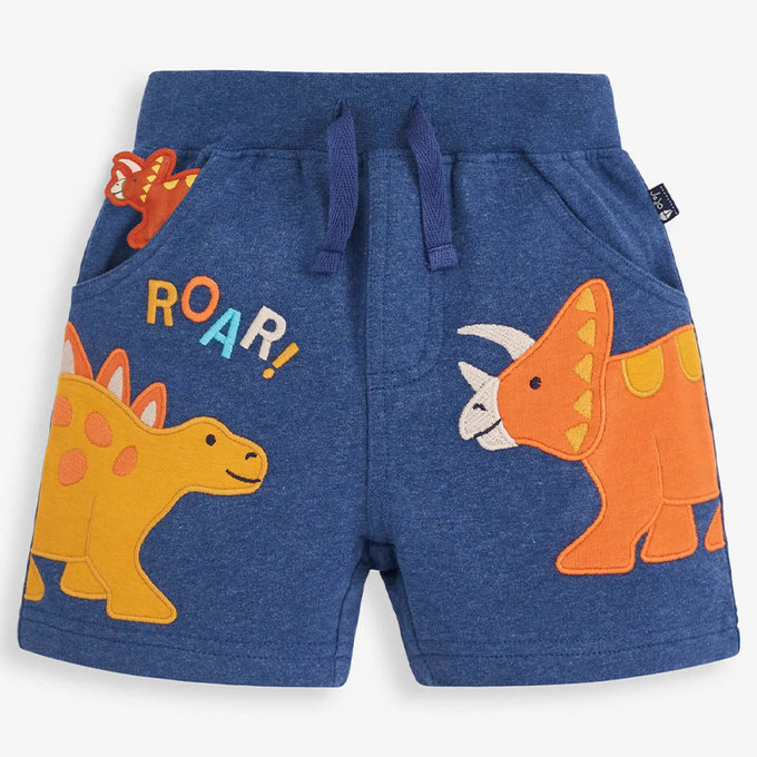 英國 JoJo Maman BeBe 超優質嬰幼兒/兒童100% 純棉綁繩短褲_恐龍寶貝(JJH2781)