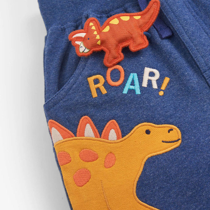 英國 JoJo Maman BeBe 超優質嬰幼兒/兒童100% 純棉綁繩短褲_恐龍寶貝(JJH2781)