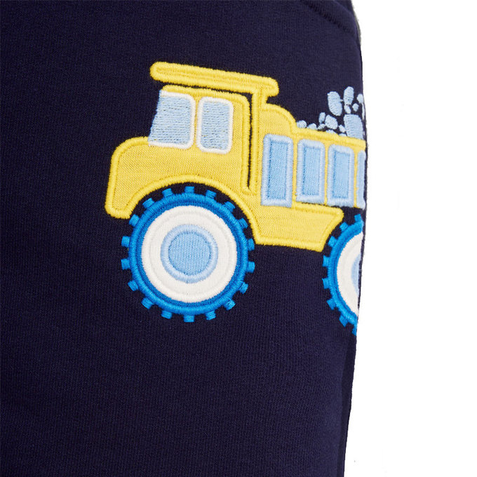 英國 JoJo Maman BeBe 超優質嬰幼兒/兒童100% 純棉綁繩短褲_工程車(JJH1520)