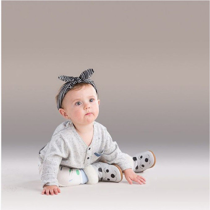 英國 shooshoos 健康無毒真皮手工童鞋/靴子_ 灰毛狗狗_102754