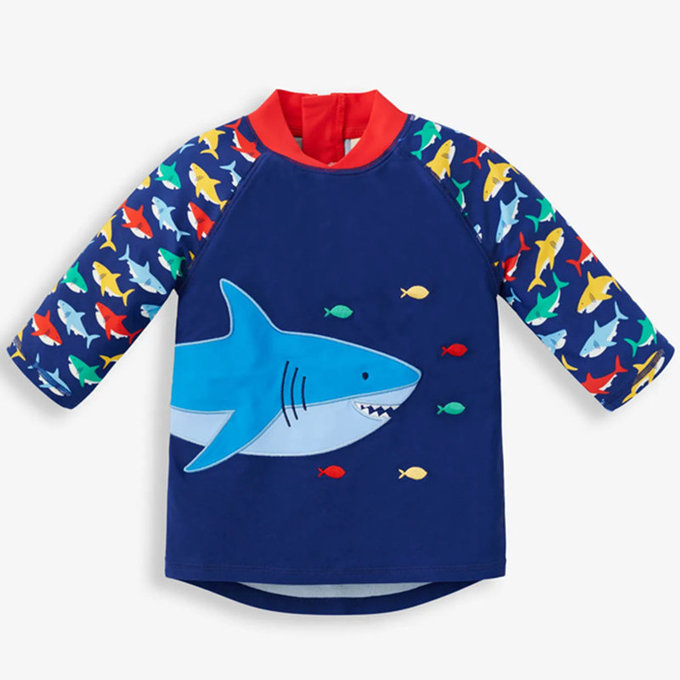 英國 JoJo Maman BeBe 嬰幼兒/兒童兩件式防曬泳裝_海中霸王_JJH1306