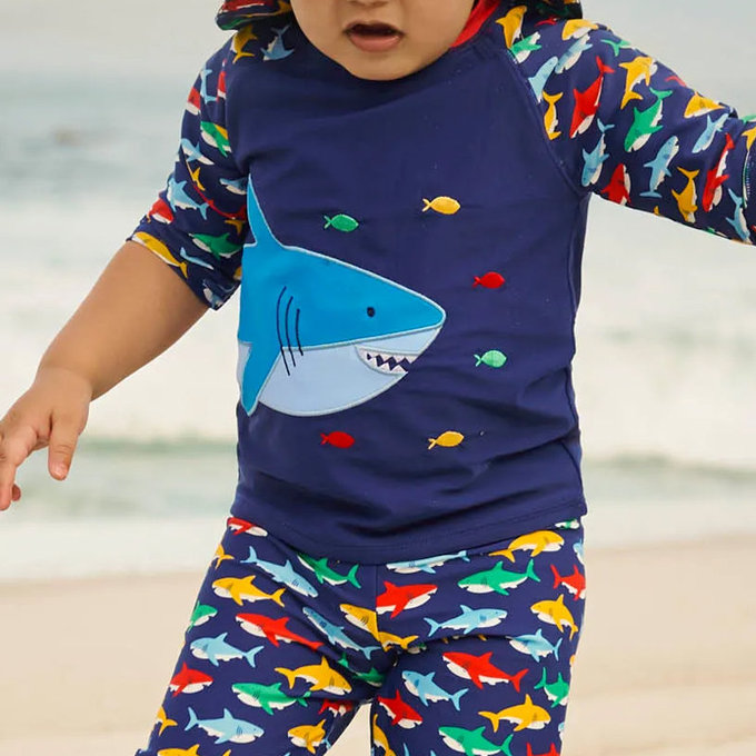 英國 JoJo Maman BeBe 嬰幼兒/兒童兩件式防曬泳裝_海中霸王_JJH1306