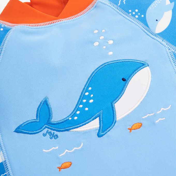 英國 JoJo Maman BeBe 嬰幼兒/兒童連身式防曬泳裝_鯨魚寶寶_JJH2449
