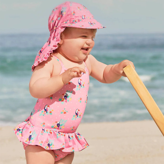 英國 JoJo Maman BeBe 嬰幼兒/兒童連身泳裝(內有尿布褲)_粉紅舞姿_JJH1318