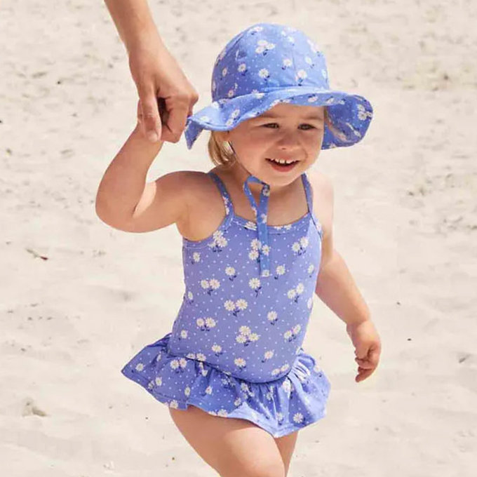 英國 JoJo Maman BeBe 嬰幼兒/兒童連身泳裝(內有尿布褲)_藍色雛菊_JJH2980