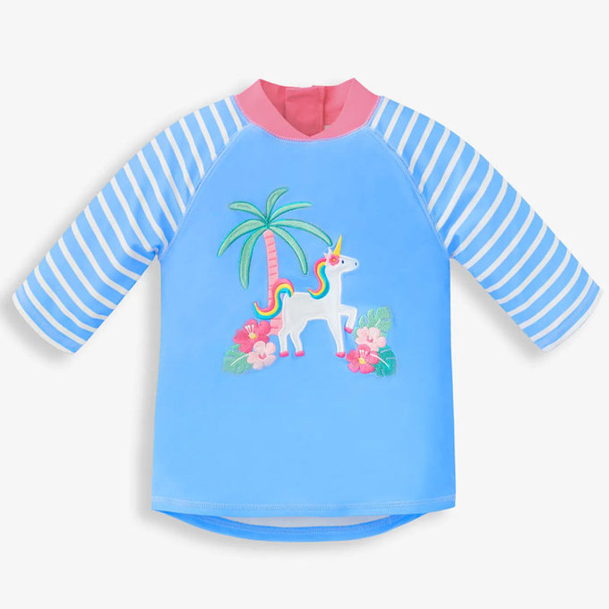 英國 JoJo Maman BeBe 嬰幼兒/兒童兩件式防曬泳裝_夢幻獨角獸(JJH2456)