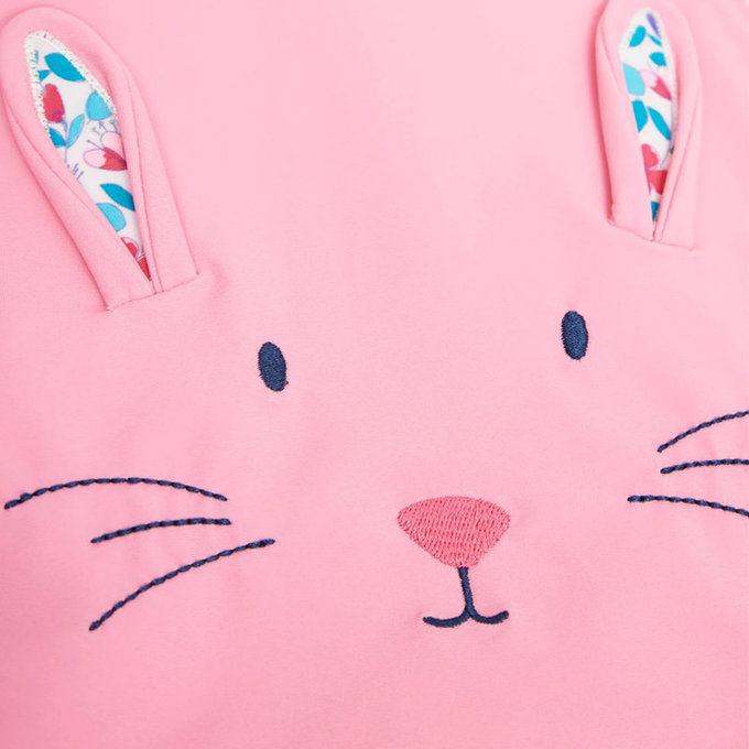 英國 JoJo Maman BeBe 嬰幼兒/兒童兩件式防曬泳裝_甜心兔兔(JJH2459)