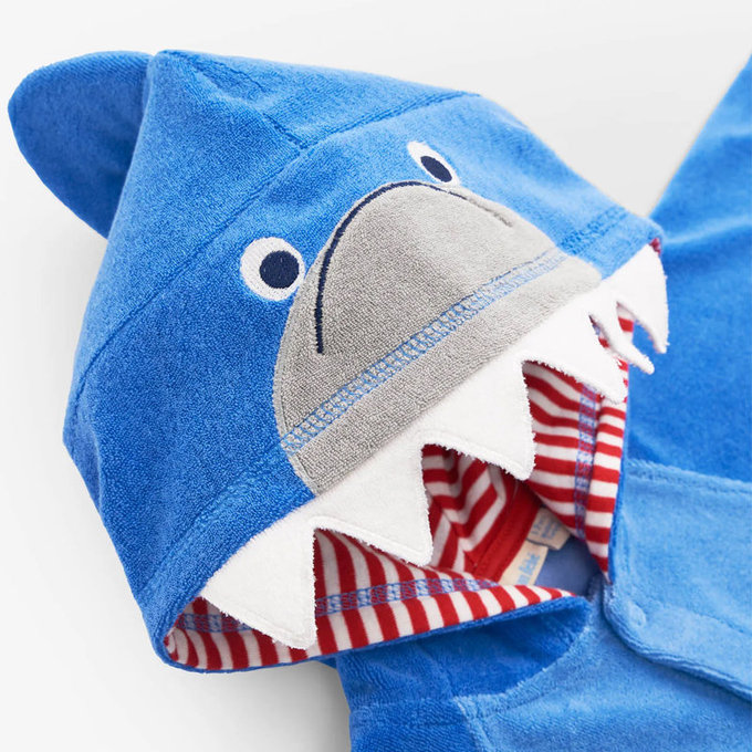 英國 JoJo Maman BeBe 嬰幼兒/兒童游泳浴巾_大鯊魚_JJH2864