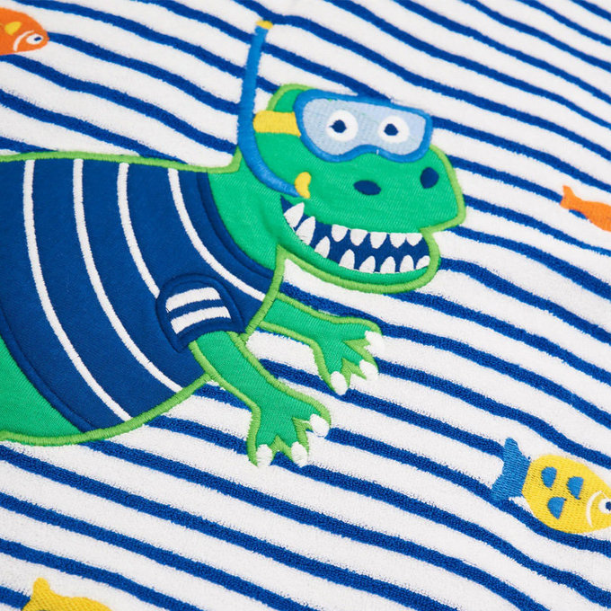 英國 JoJo Maman BeBe 嬰幼兒/兒童游泳浴巾_恐龍潛水(JJH2866)