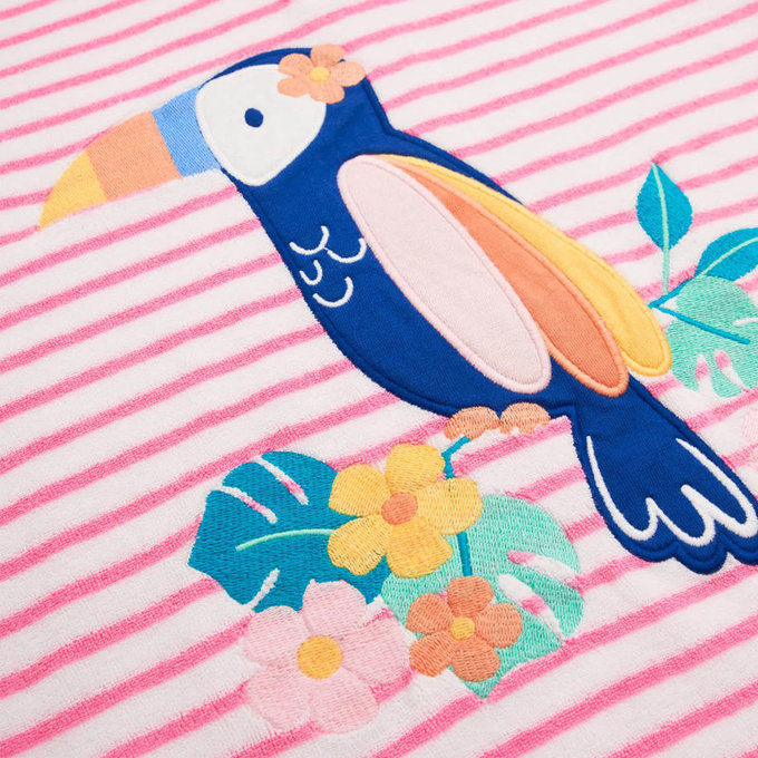 英國 JoJo Maman BeBe 嬰幼兒/兒童游泳浴巾_大嘴鳥(JJH2868)