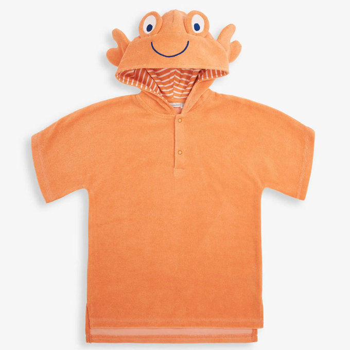 英國 JoJo Maman BeBe 嬰幼兒/兒童游泳浴巾_螃蟹(JJH3051)