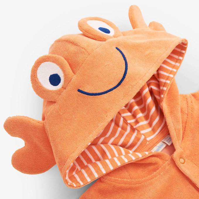 英國 JoJo Maman BeBe 嬰幼兒/兒童游泳浴巾_螃蟹(JJH3051)