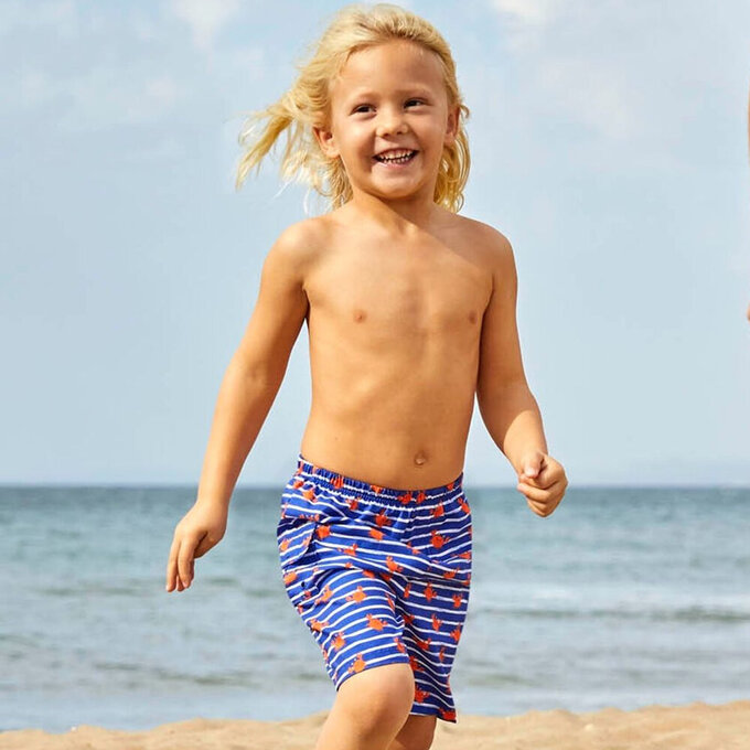 英國 JoJo Maman BeBe 嬰幼兒/兒童長版泳褲_螃蟹家族_JJH3036