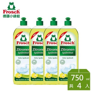 德國Frosch 全效檸檬洗碗精750ml*4入-Frosch德國,家居清潔,清潔用品