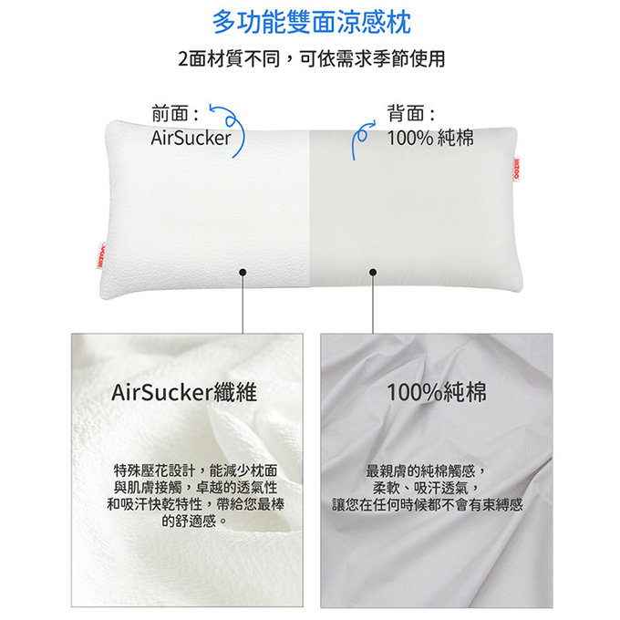 [正韓Hello HiZoo] 3D Aqua Mesh涼感兔耳造型抗菌防蟎雙面枕/涼感枕/護脊/護頸枕-HH005