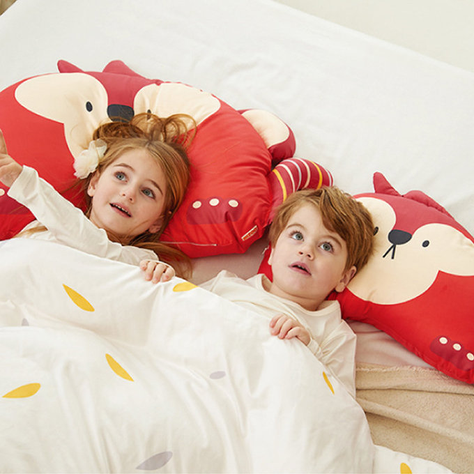 [正韓Hello HiZoo] 純手工製動物夥伴防蟎抗菌兒童枕/透氣枕/護脊/護頸枕(大款)偶像猴-HH014