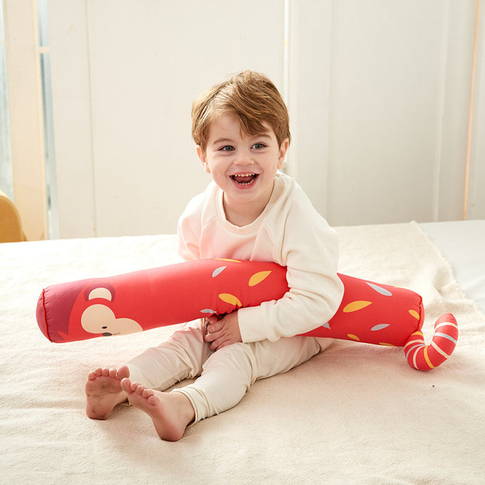 [正韓Hello HiZoo] 純手工製多功能防蟎抗菌兒童長條抱枕/靠枕/睡眠輔助枕/側睡抱枕(小款)偶像猴-HH020