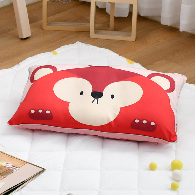 [正韓Hello HiZoo] 純手工製可愛動物防蟎抗菌兒童枕/護脊/護頸枕/透氣枕-偶像猴-HH028