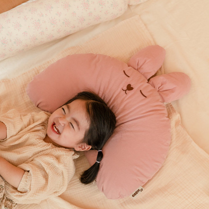 [正韓Hello HiZoo] 純手工製動物造型純棉柔感兒童枕/防蟎枕/透氣枕/健康枕-Hi Bunny 兔兔-HH031