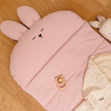 [正韓Hello HiZoo] 純手工製純棉柔感便攜式動物兒童睡袋(枕頭+睡墊+被子)-Hi Bunny 兔兔-HH038(結團後出貨)-