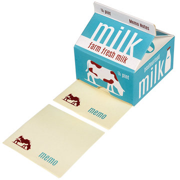 英國 Rex London 牛奶盒造型便條紙_大乳牛_RL27421-