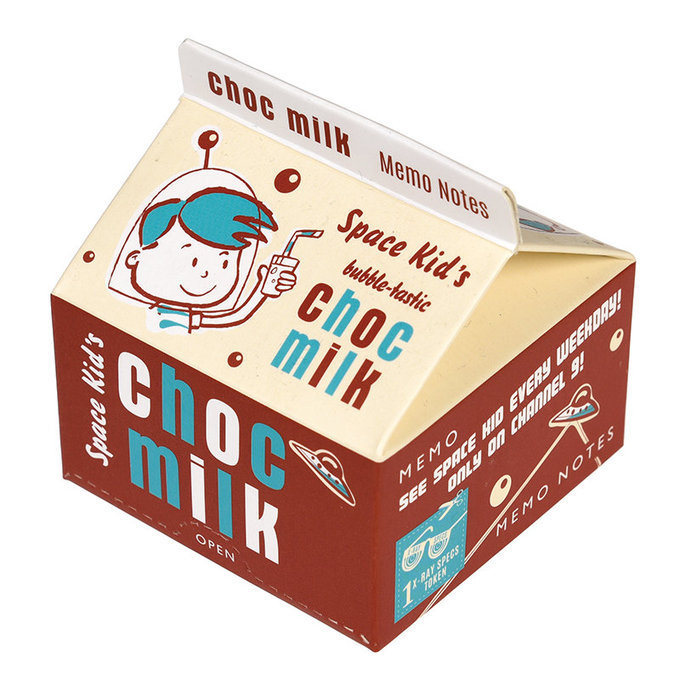 英國 Rex London 牛奶盒造型便條紙_太空人_RL27423