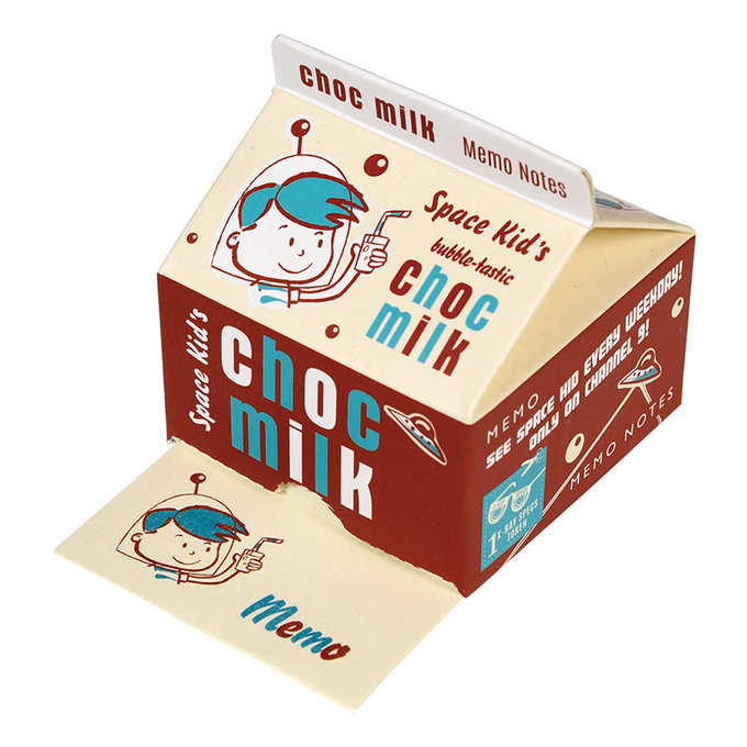 英國 Rex London 牛奶盒造型便條紙_太空人_RL27423