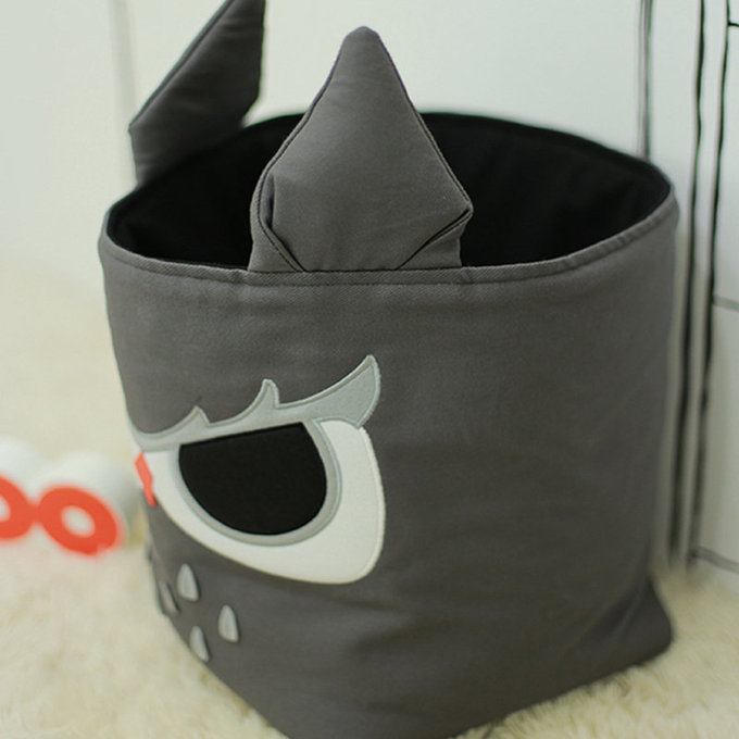 [正韓Hello HiZoo] 純手工製動物造型多功能收納籃 (摺疊收納箱/收納桶/置物籃/收納箱)-貓頭鷹-HH049