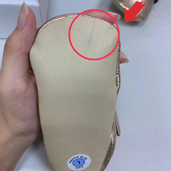 【福利品】英國 shooshoos 健康無毒真皮手工學步鞋/嬰兒鞋_ 素面金 (SS103176) (A-52)