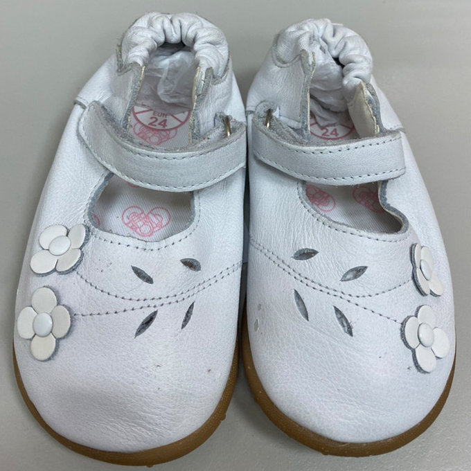 【福利品】英國 shooshoos 健康無毒真皮手工學步鞋/童鞋_婚禮花園_102010 (B-53)