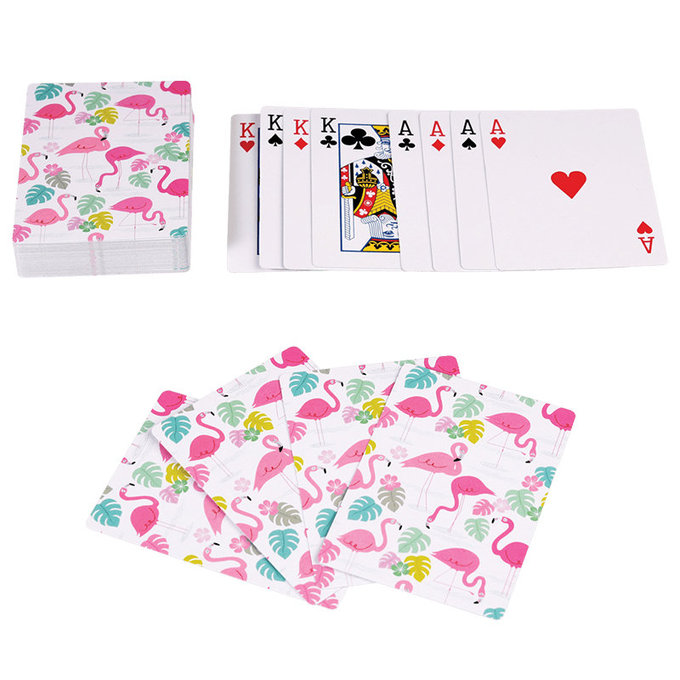 英國 Rex London 鐵盒裝塑膠撲克牌/紙牌_火烈鳥_RL26692