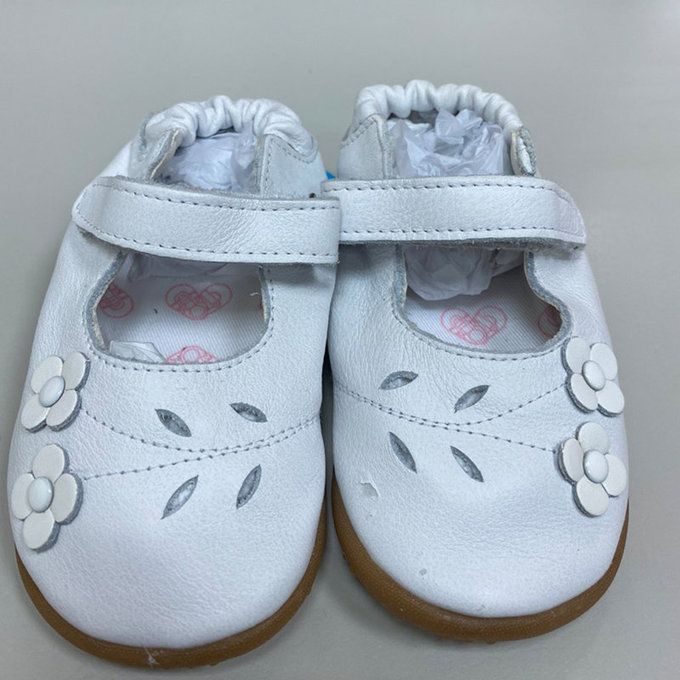 【福利品】英國 shooshoos 健康無毒真皮手工學步鞋/童鞋_婚禮花園_102010  (B-57)