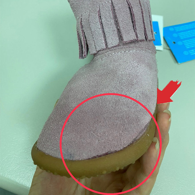 【福利品】英國 shooshoos 健康無毒真皮手工童鞋/靴子_ 淡粉流蘇_102749 (D-58)