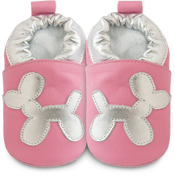 【福利品】英國 shooshoos 健康無毒真皮手工學步鞋/嬰兒鞋_銀貴賓狗 (SS103020) (A-60)