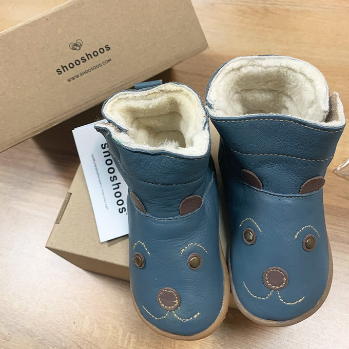 【福利品】英國 shooshoos 健康無毒真皮手工童鞋/靴子_  優雅巴納比_102773 (B-62)